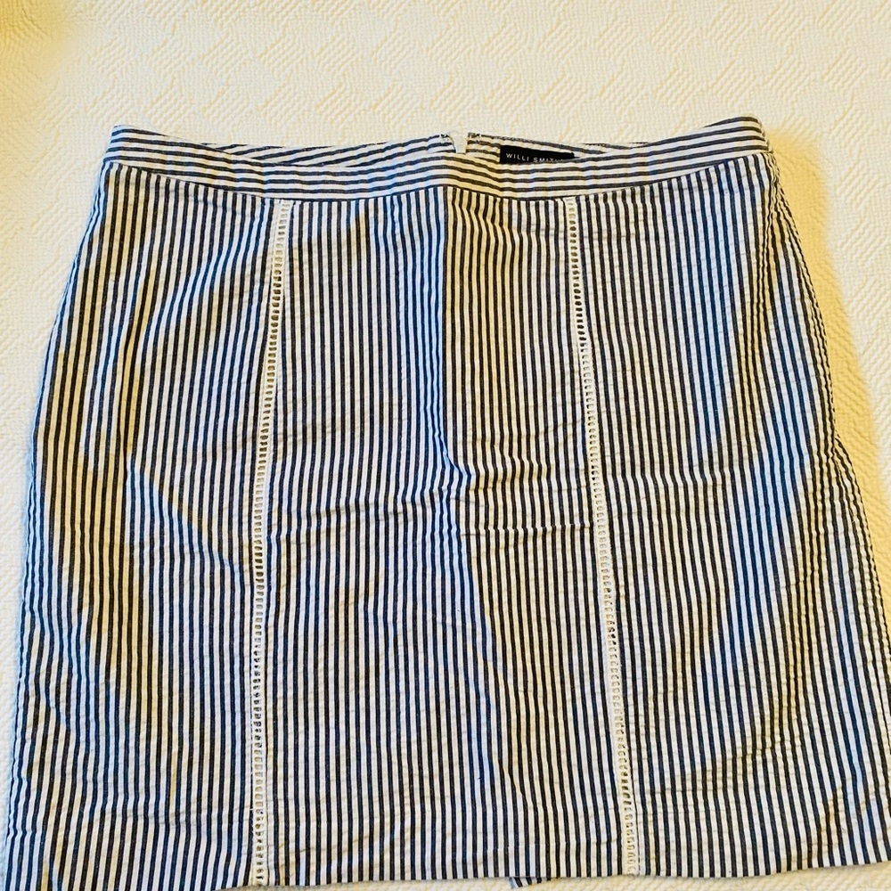 Striped Blue and White Skirt